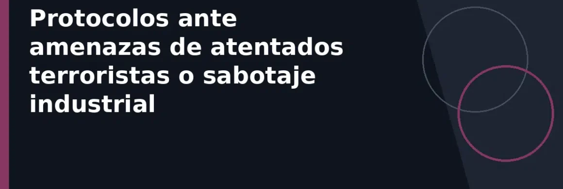 Protocolos ante amenazas de atentados terroristas o sabotaje industrial