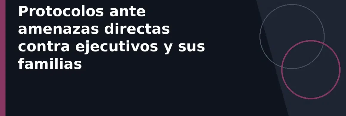 Protocolos ante amenazas directas contra ejecutivos y sus familias