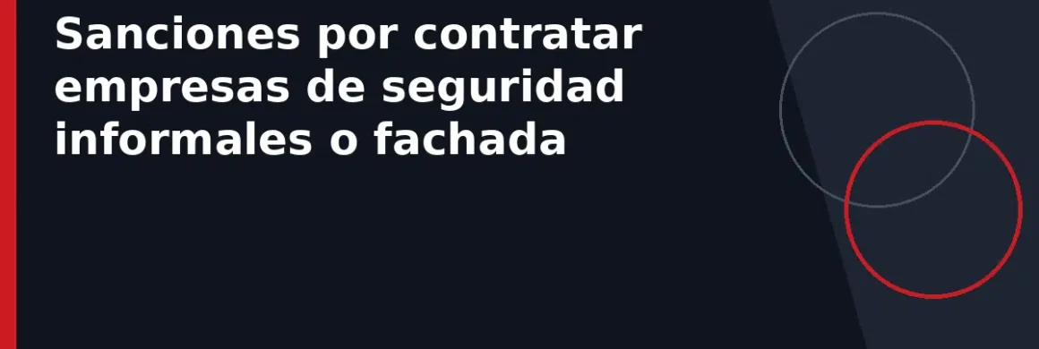 Sanciones por contratar empresas de seguridad informales o fachada