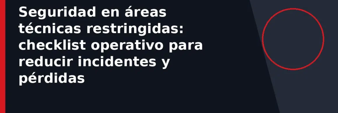 Seguridad en áreas técnicas restringidas: checklist operativo para reducir incidentes y pérdidas