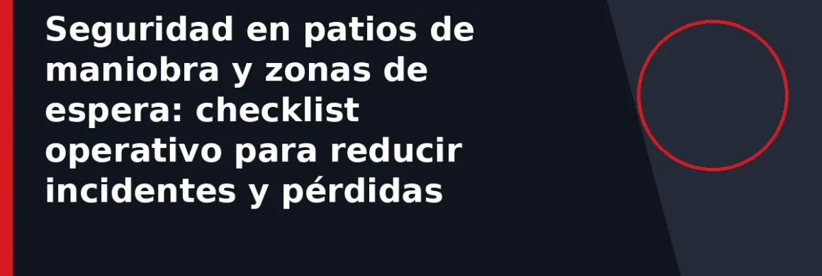 Seguridad en patios de maniobra y zonas de espera: checklist operativo para reducir incidentes y pérdidas
