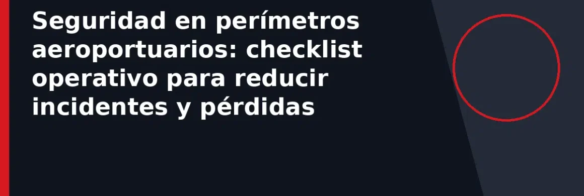 Seguridad en perímetros aeroportuarios: checklist operativo para reducir incidentes y pérdidas
