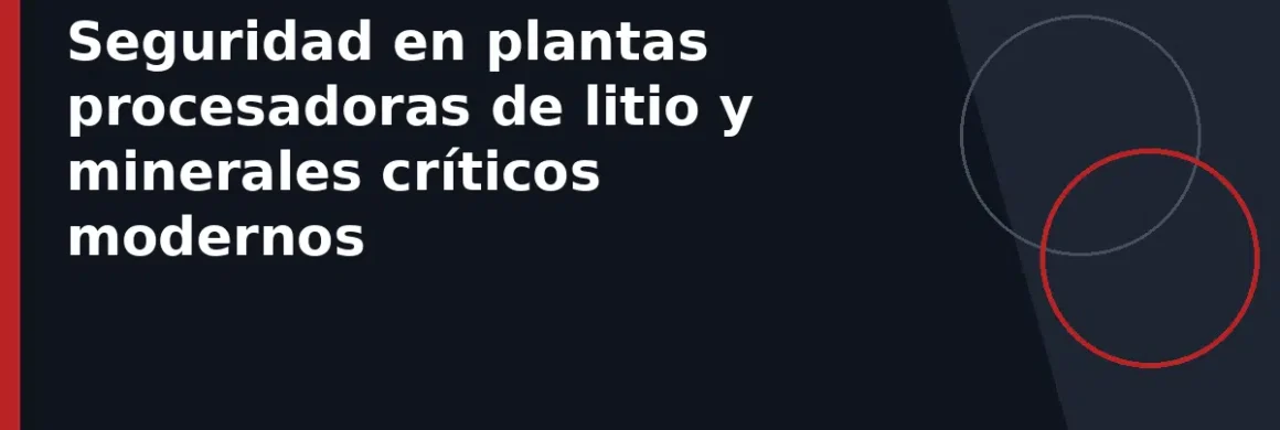 Seguridad en plantas procesadoras de litio y minerales críticos modernos
