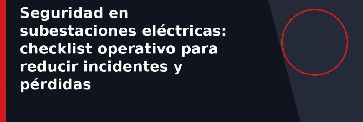 Seguridad en subestaciones eléctricas: checklist operativo para reducir incidentes y pérdidas