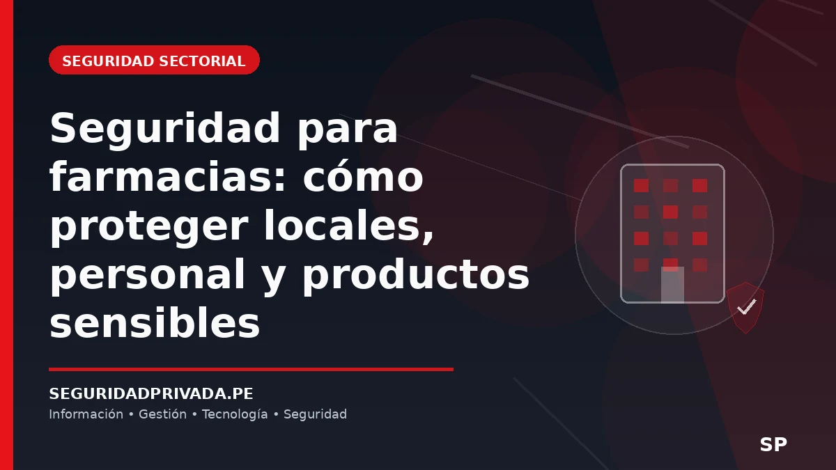 Seguridad para farmacias: cómo proteger locales, personal y productos sensibles