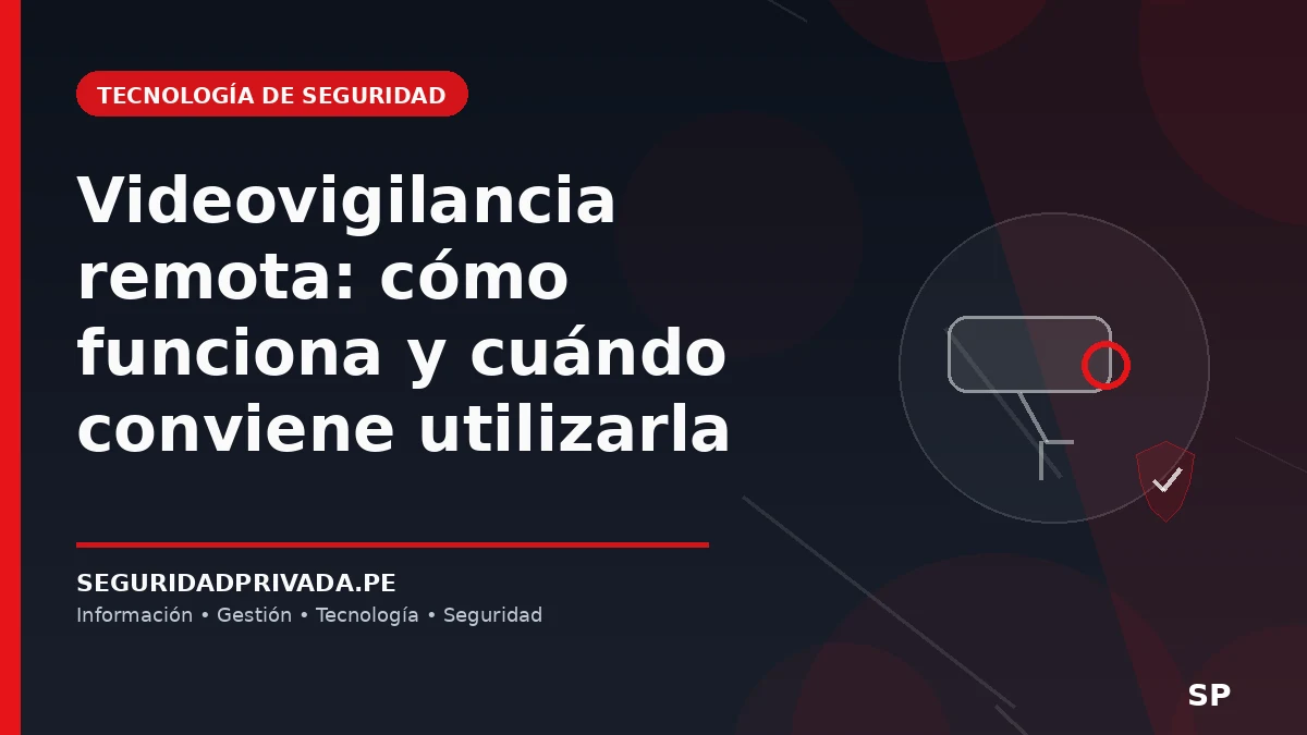 Videovigilancia remota: cómo funciona y cuándo conviene utilizarla